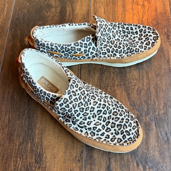 Sperry Cheetah Animal Print Loafer Shoe Slip On Women’s Sz 8.5 (BL) - Picture 5 of 6